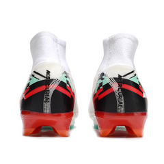 Botas de fútbol Nike Air Zoom Mercurial Superfly 10 Elite blancas y rojas para niños, para terreno firme (FG).