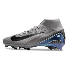Nike Air Zoom Mercurial Superfly 10 Elite Gray and Black Firm Ground FG Kids Football Boot