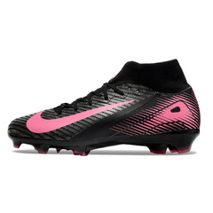 Nike Air Zoom Mercurial Superfly 10 Elite Black and Pink Firm Ground FG Kids Football Boot