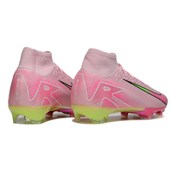 Nike Air Zoom Mercurial Superfly 10 Elite Light Pink and Green Firm Ground FG Kids Football Boot