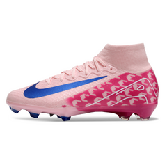 Nike Air Zoom Mercurial Superfly 10 Elite Pink and Blue Firm Ground FG Kids Football Boot