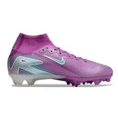 Scarpa da calcio per bambini Nike Air Zoom Mercurial Superfly 10 Elite viola e blu per terreni compatti FG
