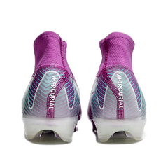 Scarpa da calcio per bambini Nike Air Zoom Mercurial Superfly 10 Elite viola e blu per terreni compatti FG