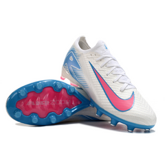 Botas de fútbol Nike Air Zoom Mercurial Vapor 16 Elite para niños, blancas, azules y rosas, para césped artificial AG