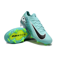 Botas de fútbol Nike Air Zoom Mercurial Vapor 16 Elite azul claro para terreno firme FG para niños