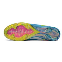 Nike Air Zoom Mercurial Vapor 16 Elite Light Blue and Green Firm Ground FG Kids Football Boot