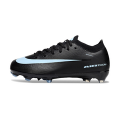 Scarpa da calcio per bambini Nike Air Zoom Mercurial Vapor 16 Elite, nera e azzurra, per terreni compatti FG