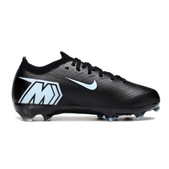 Scarpa da calcio per bambini Nike Air Zoom Mercurial Vapor 16 Elite, nera e azzurra, per terreni compatti FG