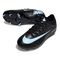 Scarpa da calcio per bambini Nike Air Zoom Mercurial Vapor 16 Elite, nera e azzurra, per terreni compatti FG
