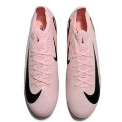 Botas de fútbol Nike Air Zoom Mercurial Vapor 16 Elite Rosa y Negro para niños, para terreno firme (FG).