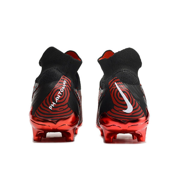 Chuteira Infantil Campo Nike Phantom GX Elite DF FG Preta e Vermelha - VENI Futebol