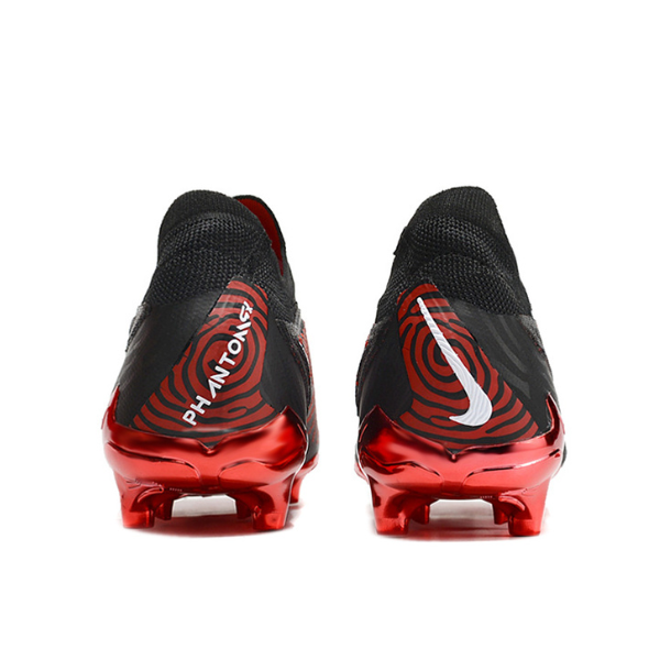 Chuteira Infantil Campo Nike Phantom GX Elite FG Preta e Vermelha - VENI Futebol
