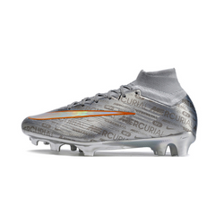 Chuteira Infantil Campo Nike Zoom Mercurial Superfly 9 Elite FG Prata - VENI Futebol