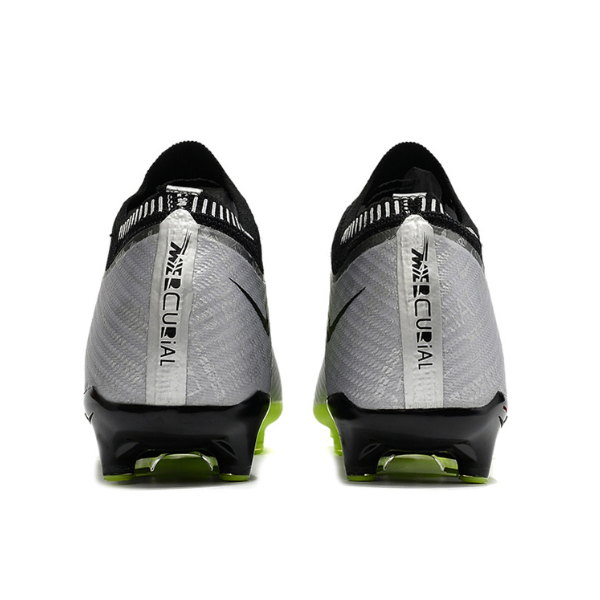Chuteira Infantil Campo Nike Air Zoom Mercurial Vapor 15 Elite AG Cinza e Verde - VENI Futebol