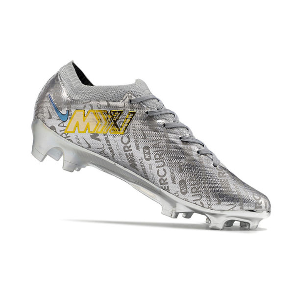 Chuteira Infantil Campo Nike Zoom Mercurial Vapor 15 Elite FG Prata - VENI Futebol