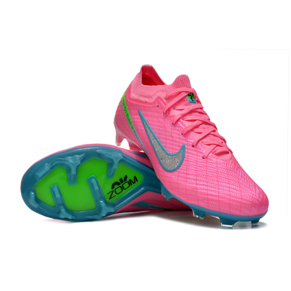 Chuteira Infantil Campo Nike Zoom Mercurial Vapor 15 Elite FG Rosa e Azul - VENI Futebol