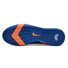 Botas de fútbol Nike Zoom Mercurial Superfly 10 Elite para niños, color azul y naranja, modelo Turf TF