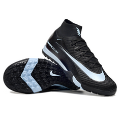 Botas de fútbol Nike Zoom Mercurial Superfly 10 Elite Turf TF para niños, color negro y blanco