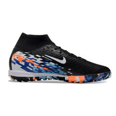 Scarpa da calcio per bambini Nike Zoom Mercurial Superfly 10 Elite Turf TF nera bianca e blu