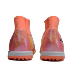 Botas de fútbol Nike Zoom Mercurial Superfly 10 Elite Turf TF rojas y amarillas para niños