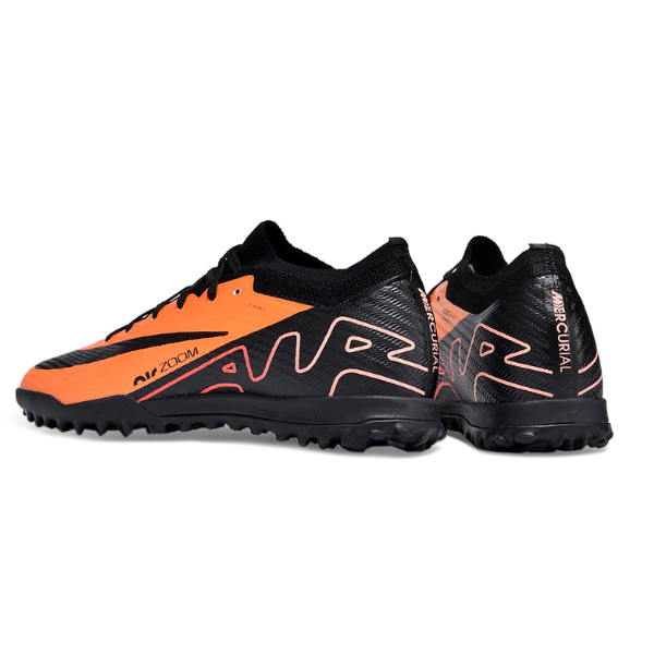 Chuteira Infantil Society Nike Zoom Mercurial Vapor 15 Elite TF Laranja e Preta - VENI Futebol