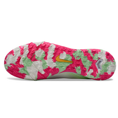 Botas de fútbol Nike Zoom Mercurial Vapor 16 Elite Turf TF para niños, color blanco, rosa claro y verde