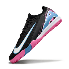 Nike Zoom Mercurial Vapor 16 Elite Black Light Pink and Blue Turf TF Kids Football Boot