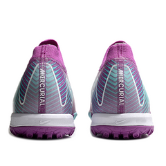 Botas de fútbol Nike Zoom Mercurial Vapor 16 Elite para niños, color morado y azul claro, color césped artificial TF