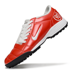 Botas de fútbol Nike Total 90 III Turf TF para niños, color blanco y rojo