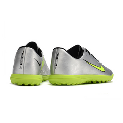 Chuteira Infantil Society Nike Vapor 15 Club TF Cinza e Verde - VENI Futebol