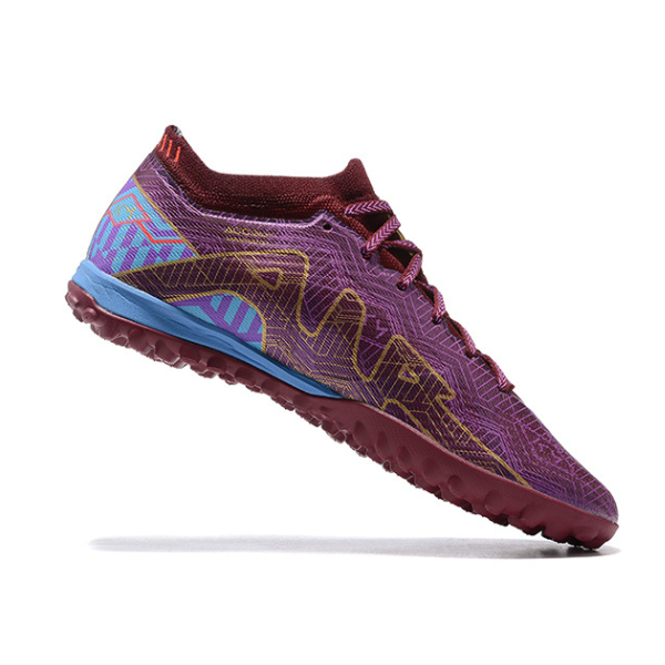 Chuteira Infantil Society Nike Zoom Mercurial Vapor 15 Elite TF Mbappe Roxa Pack - VENI Futebol