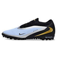 Scarpa da calcio Nike Phantom 6 Pro Kids Turf TF nera e blu chiaro