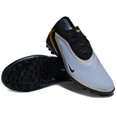 Scarpa da calcio Nike Phantom 6 Pro Kids Turf TF nera e blu chiaro