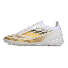 Adidas F50 Elite White and Gold Turf TF Football Boot