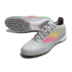 Adidas F50 Elite Turf TF Gray Pink and Yellow Football Boot