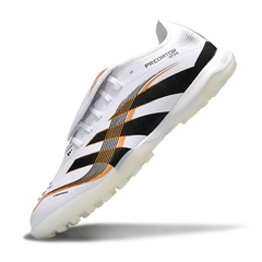 Adidas Predator 25 Elite Tongue White Black and Gold Turf TF Football Boot