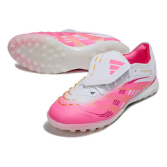 Scarpa da calcio Adidas Predator 25 Elite Tongue bianca e rosa Turf TF