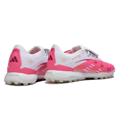 Scarpa da calcio Adidas Predator 25 Elite Tongue bianca e rosa Turf TF