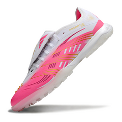 Scarpa da calcio Adidas Predator 25 Elite Tongue bianca e rosa Turf TF