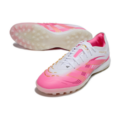 Scarpa da calcio Adidas Predator 25 Elite Turf TF bianca e rosa
