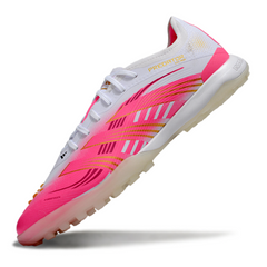 Scarpa da calcio Adidas Predator 25 Elite Turf TF bianca e rosa