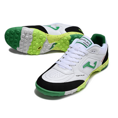 Joma Top Flex White Black and Green Turf TF Football Boot