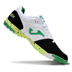 Joma Top Flex White Black and Green Turf TF Football Boot