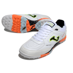 Joma Top Flex White Orange and Gray Turf TF Football Boot