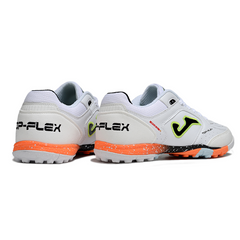 Joma Top Flex White Orange and Gray Turf TF Football Boot