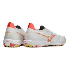 Scarpa da calcio Mizuno Neo Sala Turf TF bianca, arancione e gialla