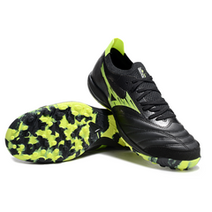Mizuno Neo Sala Turf TF Black and Light Green Football Boot