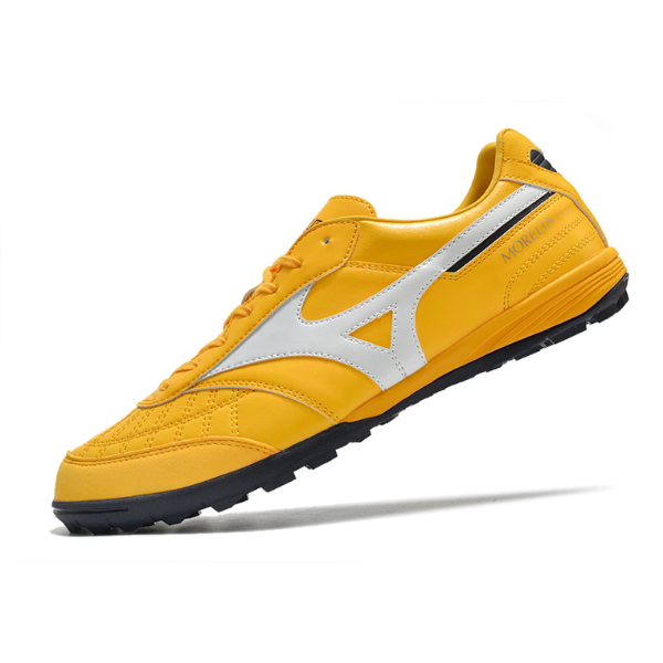 Chuteira Society Mizuno Morelia Sala TF Amarela,Branca e Preta - VENI Futebol