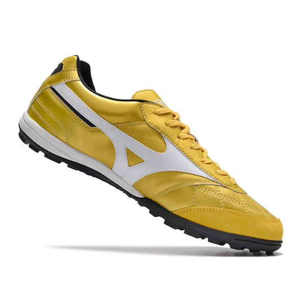 Chuteira Society Mizuno Morelia Sala TF Amarela e Branca - VENI Futebol