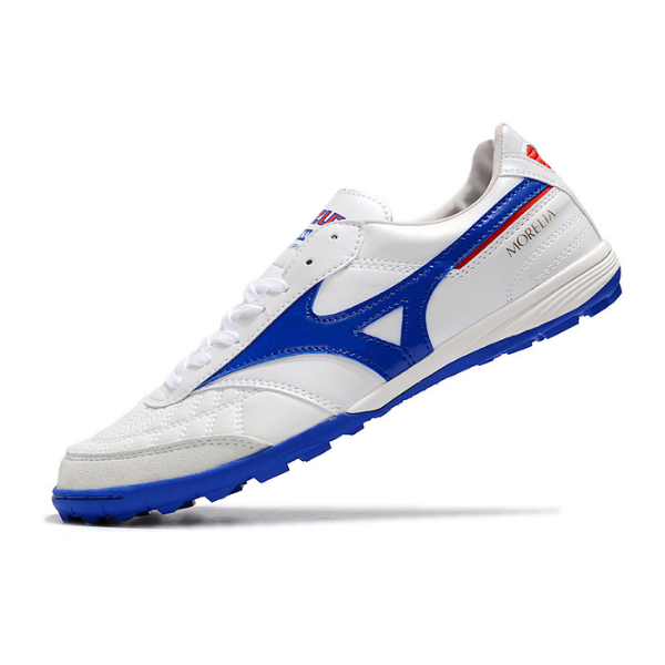 Chuteira Society Mizuno Morelia Sala TF Branca e Azul - VENI Futebol